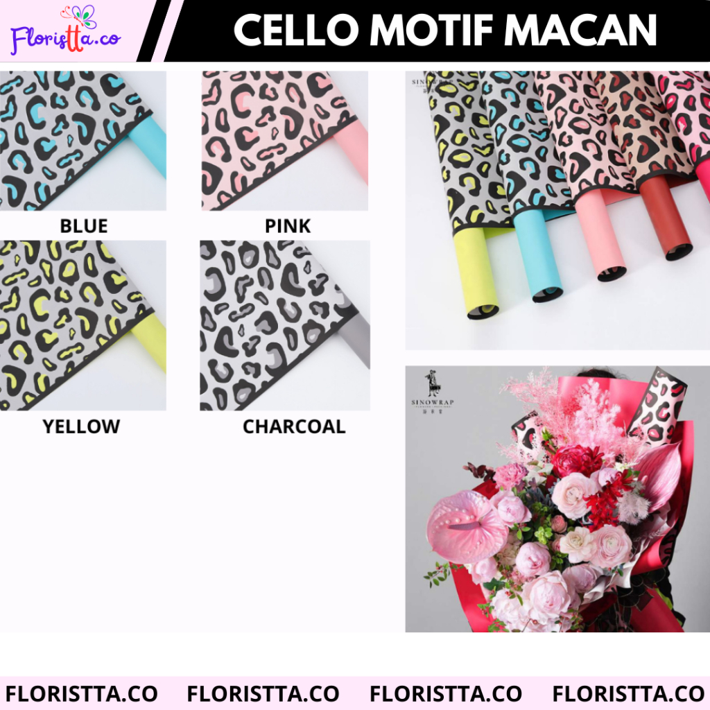 

(PACK ISI 20) Cellophane Motif Macan Tutul