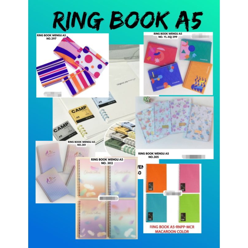 

Grosir 1 Lusin 12 Buah Note Ring Book Memo Buku Catatan Besi Spiral Kecil Cover Gambar Motif Bunga Salur Polos