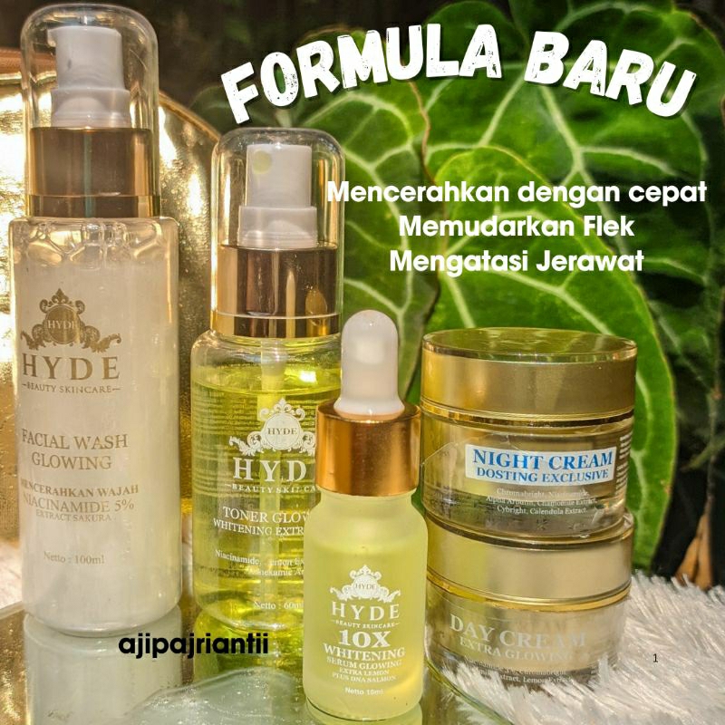 HYDE BEAUTY SKINCARE PAKET GLOWING BPOM PEMUTIH WAJAH TERLARIS BPOM ORIGINAL TERLARIS SKINCARE VIRAL