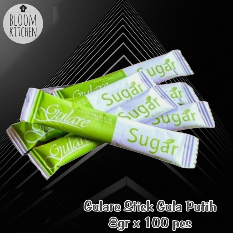 

GULARE SUGAR STICK PREMIUM 8gr / Gula Putih Pasir Stik Sachet 8 gr x 100pcs