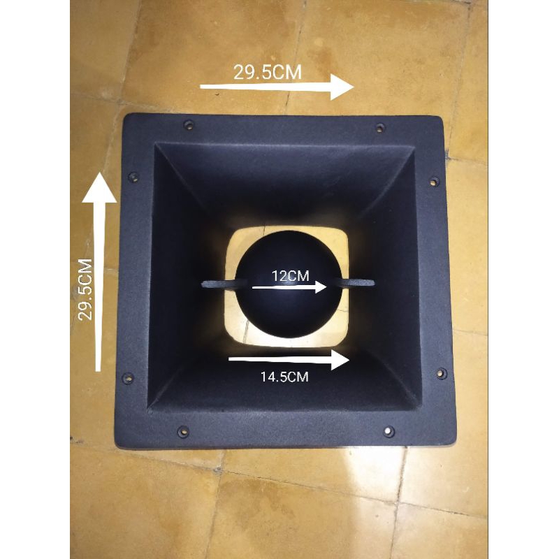HORN DIRAL HORN MIDLE/MIDEL HORN SPEAKER HORN 10INCI BAHAN DIRAL RUDAL UKURAN 29.5X29.5 TINGGI 12.5C