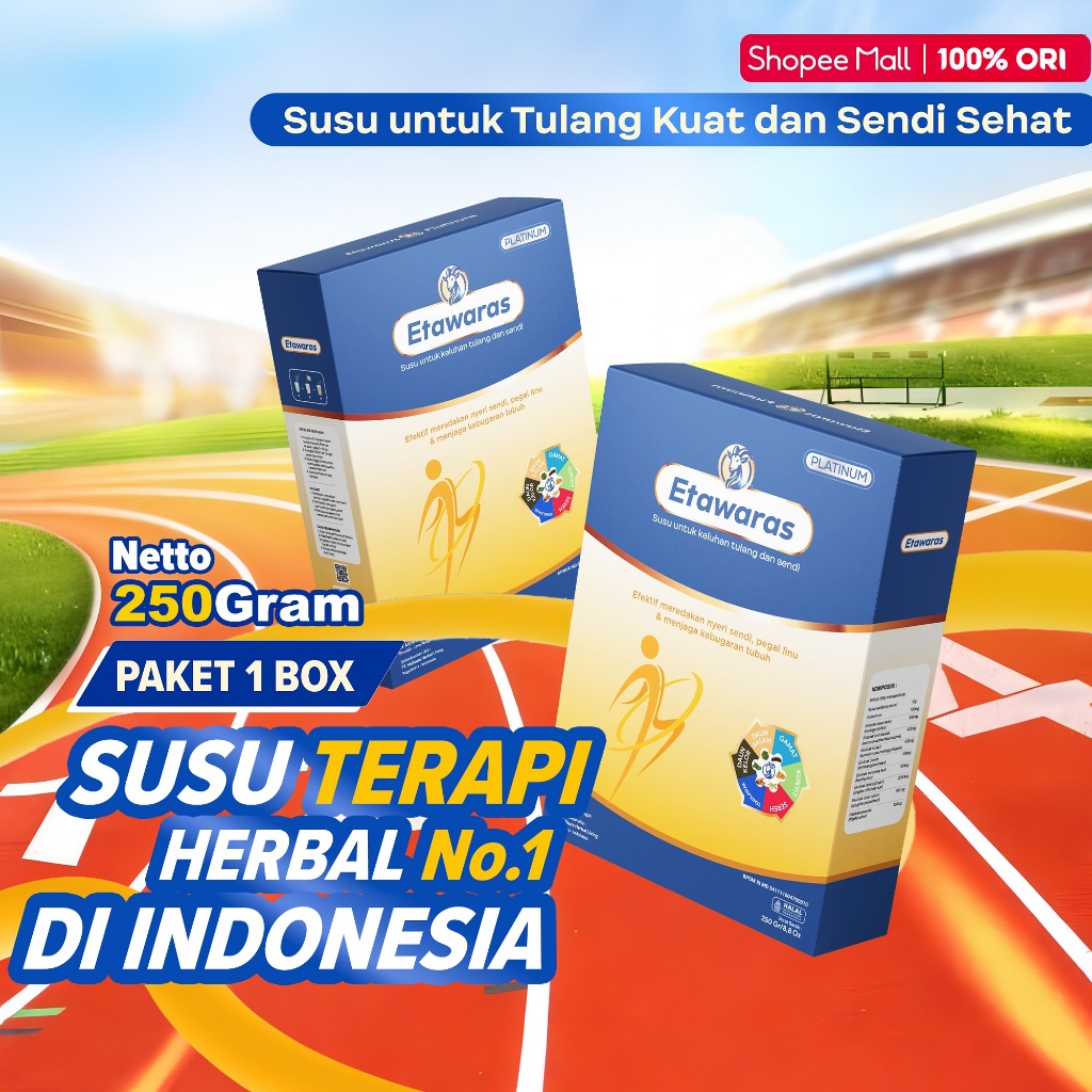 

ETAWARAS Platinum Susu Kambing Etawa Terapi Kesehatan Tulang Sendi Asam Urat Syaraf Kejepit Susu Untuk Orang Tua