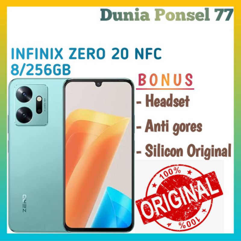 INFINIX ZERO 20 NFC 8/256GB PLUS EXTENDED RAM 8GB (UP TO 16GB RAM) HELIO G99
