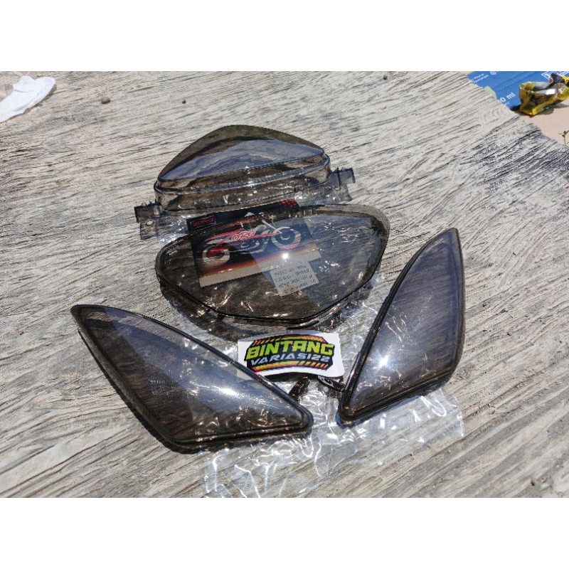 Sepaket Mika Lampu depan mio lama + sen mio spido model mx zoro smoke mio sporty