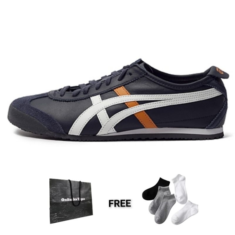 Sepatu onitsuka tiger Mexico 66 indo navy white orange