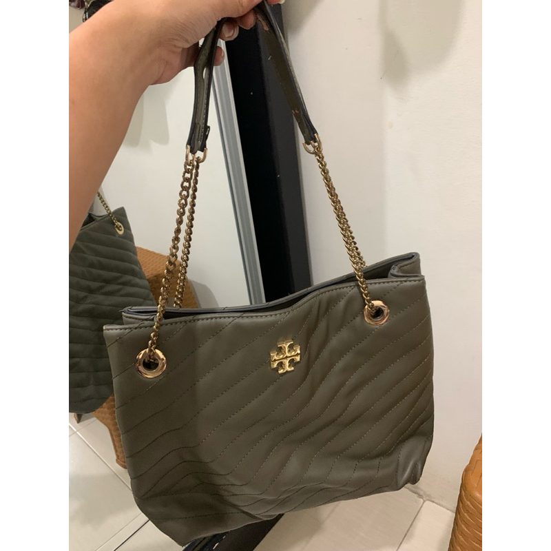 preloved TB Green Hijau Army Tote Bag non ori