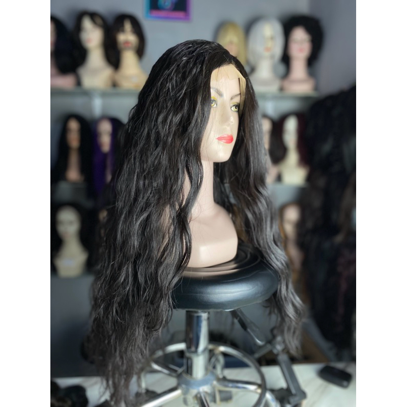 wig half lace panjang