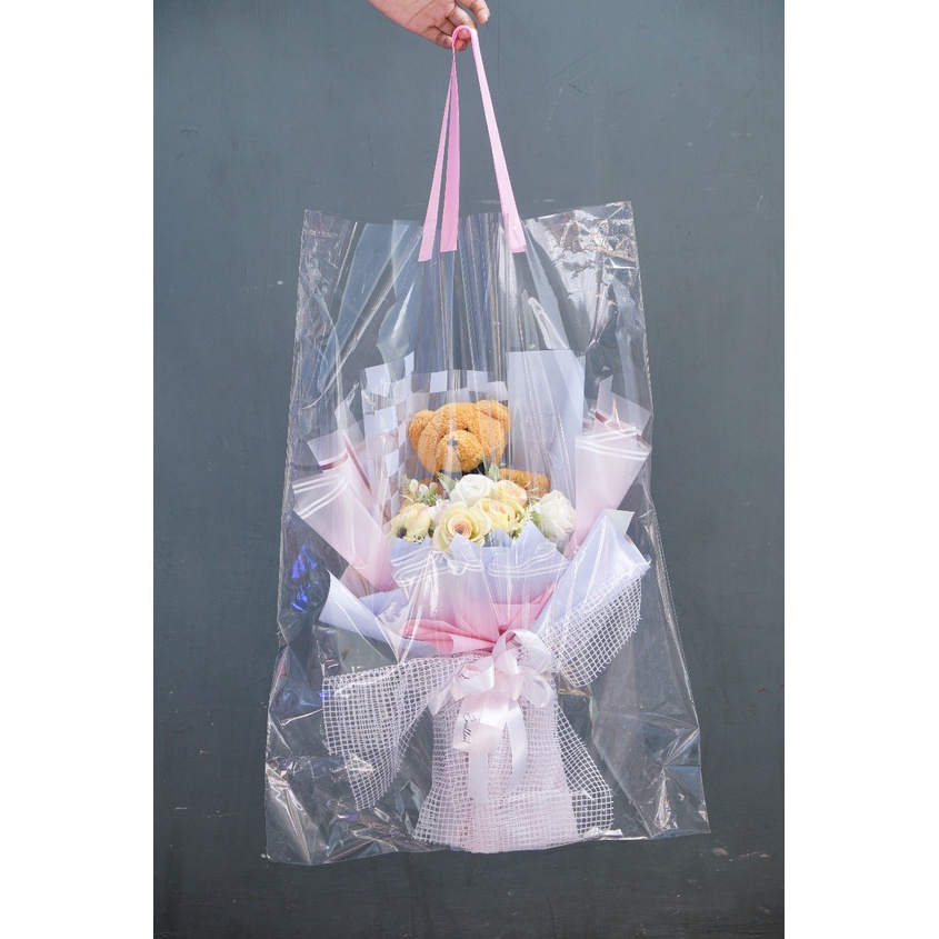 Diskon 25 Hari Ini PLASTIK BUKET minimal 1 pcs  PLASTIK BUNGKUS BUKET  PLASTIK OPP TEBAL BUNGKUS BUK