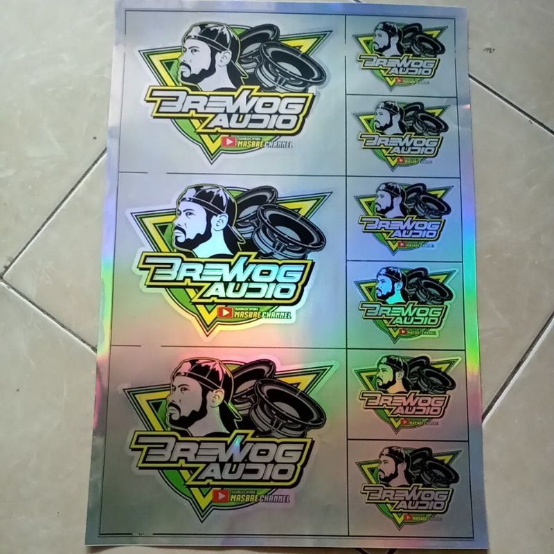 

STIKER BREWOG AUDIO HOLOGRAM ISI 9 PCS | STIKER HOLOGRAM | STIKER 1 LEMBAR | STIKER PACK