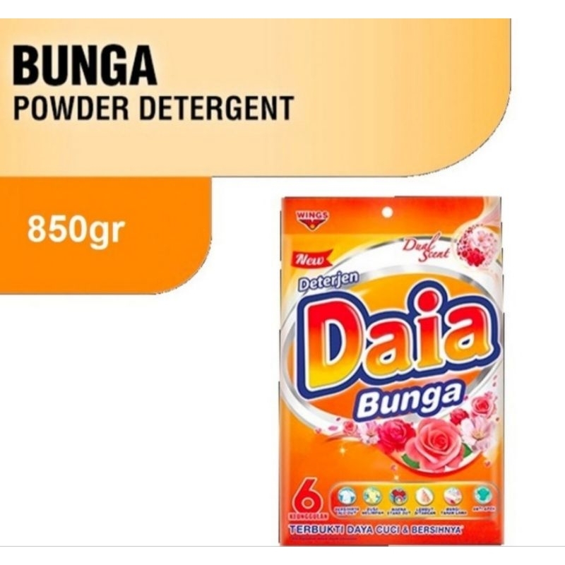 Daia Deterjen Bubuk Bunga 800 gr / Deterjen Bubuk Daia