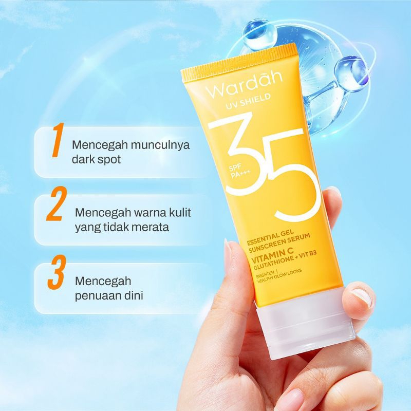 Wardah Sunscreen Spf 35 Pa++++ Sunscreen Serum Kuning