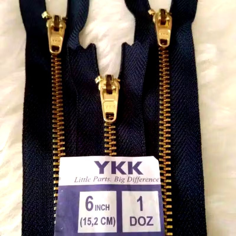 Resleting ORIGINAL YKK KEPALA KUNINGAN ASLI - celana jeans - celana dalam