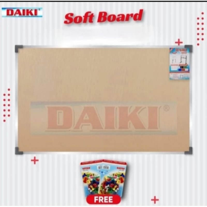 

Soft board / Cork board classic DAIKI gantung uk 90 x 150 cm / 90 x 180 cm.
