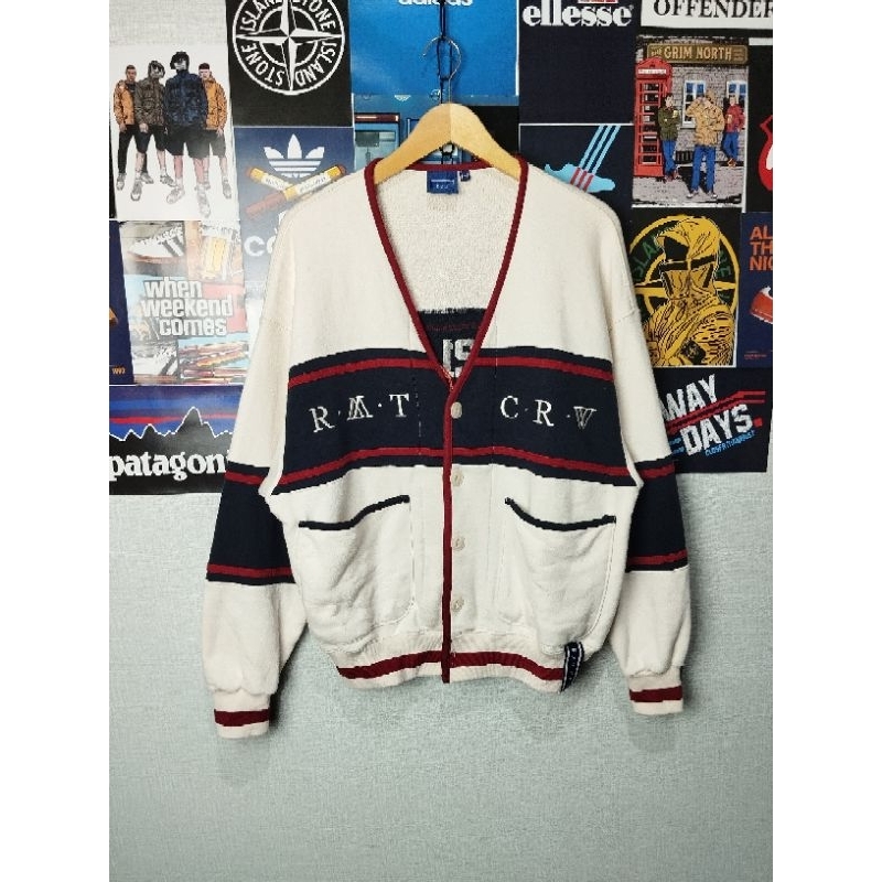 Jaket Cardigan panjang Casual Vintage Model Boxy Korean Style Untuk Pria Wanita Rat Crw