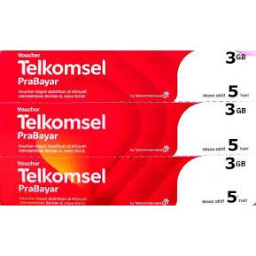 Voucher Fisik Telkomsel 3GB 5 Hari Sumbagut