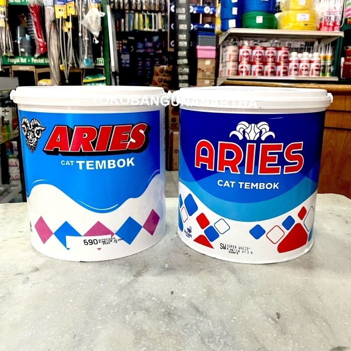 Cat Tembok ARIES [ Avian brand yaa]  5 kg dan 20 kg Putih Super White | Cat Tembok Avian (lampung)