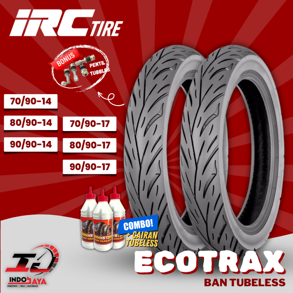[READY COD] BAN LUAR TUBELESS IRC ECOTRAX NR96 (70/90-14 - 80/90-14 - 90/90-14 - 70/90-17 - 80/90-17