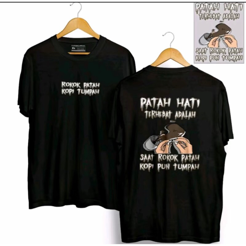 KAOS DISTRO ROKOK PATAH KOPI TUMPAH