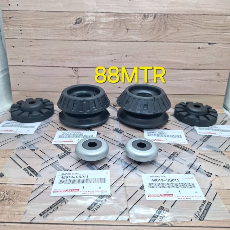KARET SUPPORT SHOCK BREAKER KARET SUPPORT SHOCK SET  TATAKAN DAN BEARING SUPPORT NEW YARIS VIOS LIMO