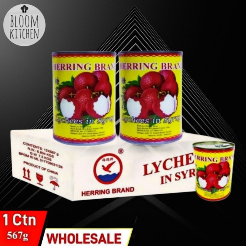 

HERRING BRAND LYCHEE KALENG 1 LUSIN / Buah Leci 567gr x 12 Kaleng / Lychee In Syrup