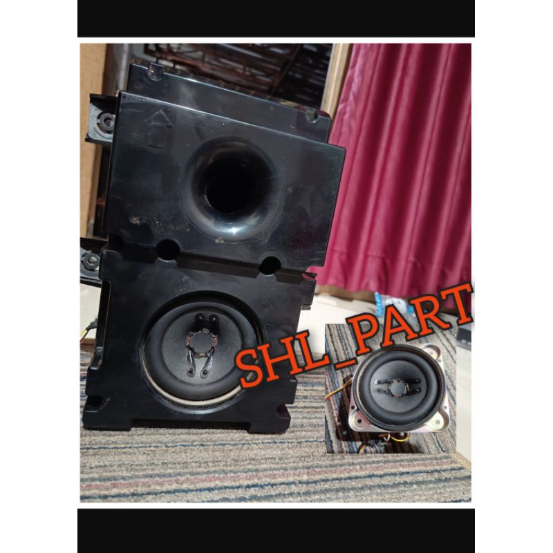 speaker + bok PASIF bekas polytron speker dobel coil 4" 15 watt sepeker subwofer wofer kualitas