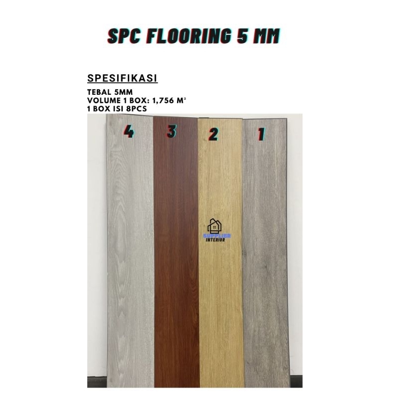 RONA SPC FLOORING lantai sistem click tebal 5mm kode 3