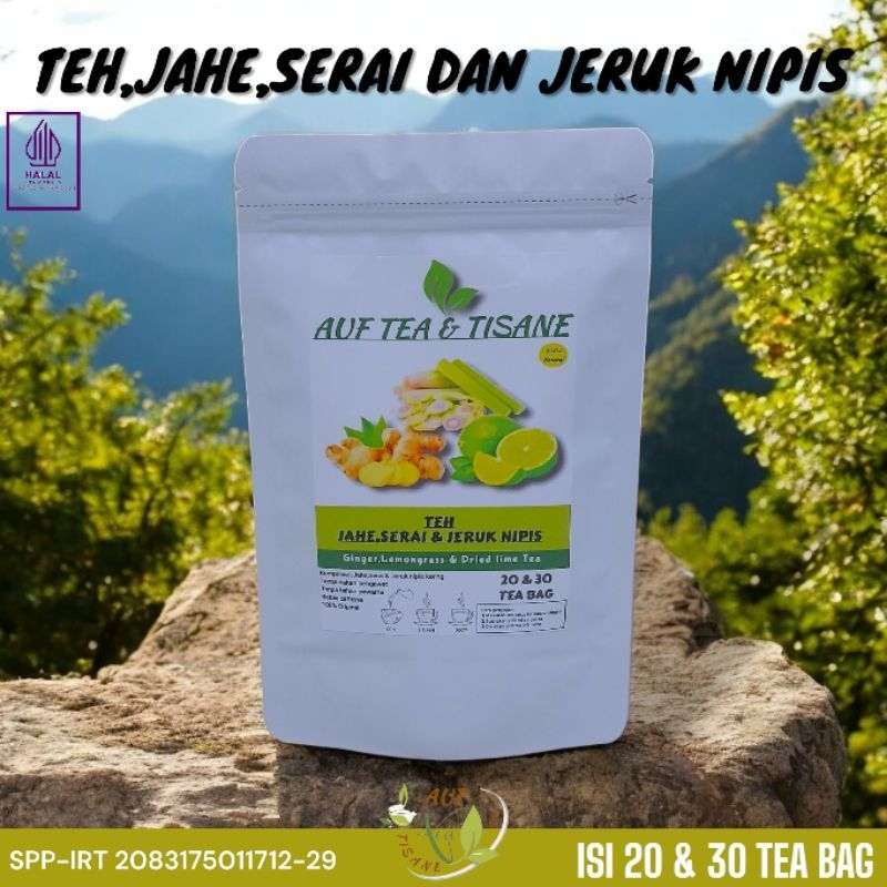 

Teh Jahe,Serai Dan Jeruk Nipis | Ginger,Lemongrass & Lime Tea.Isi 20 & 30 Tea Bag(Teh Celup)'Auf Tea&Tisane'