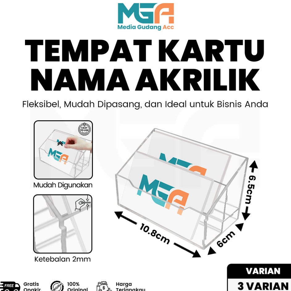 

Super Bahan TEMPAT KARTU NAMA AKRILIK STAND KARTU NAMA NAME CARD HOLDER KANTOR