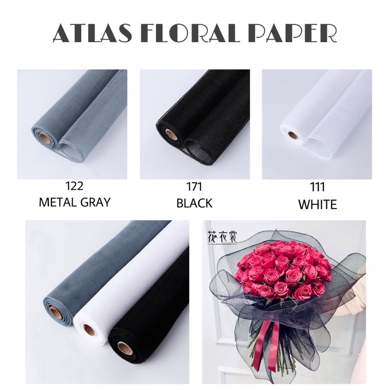 

Langsung Beli READY Flower Wrapping Paper Kain Polynet Roll Tile Jaring Pembungkus Buket Bunga Florist