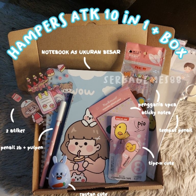 

Sekarang Hadir serbagemes88 PAKET ALAT TULIS 1 in 1 HAMPERS KADO GIFT STATIONERY SET FANCY ALAT TULIS SET STATIONERY SET PULPEN DAN BUKU