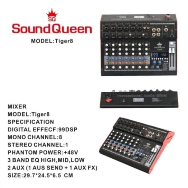 Mixer Soundqueen Tiger 8 TIGER 8 Channel Original