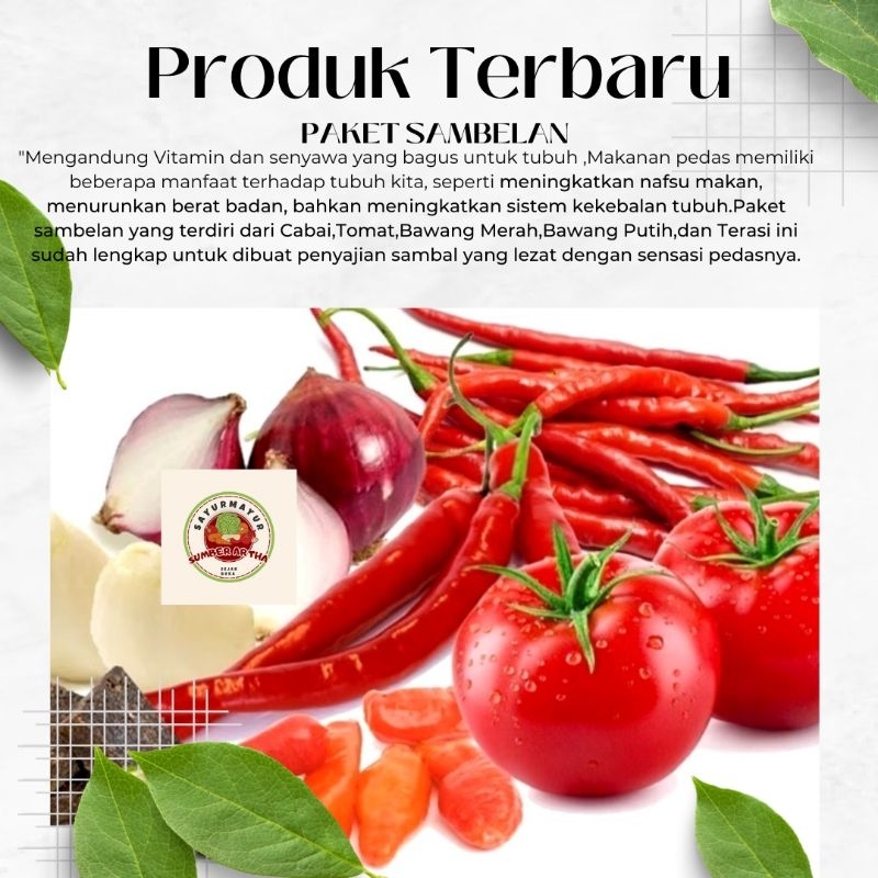 

Sayur Fresh 1Pack Paket Sambelan Komplit bagus segar fast delivery