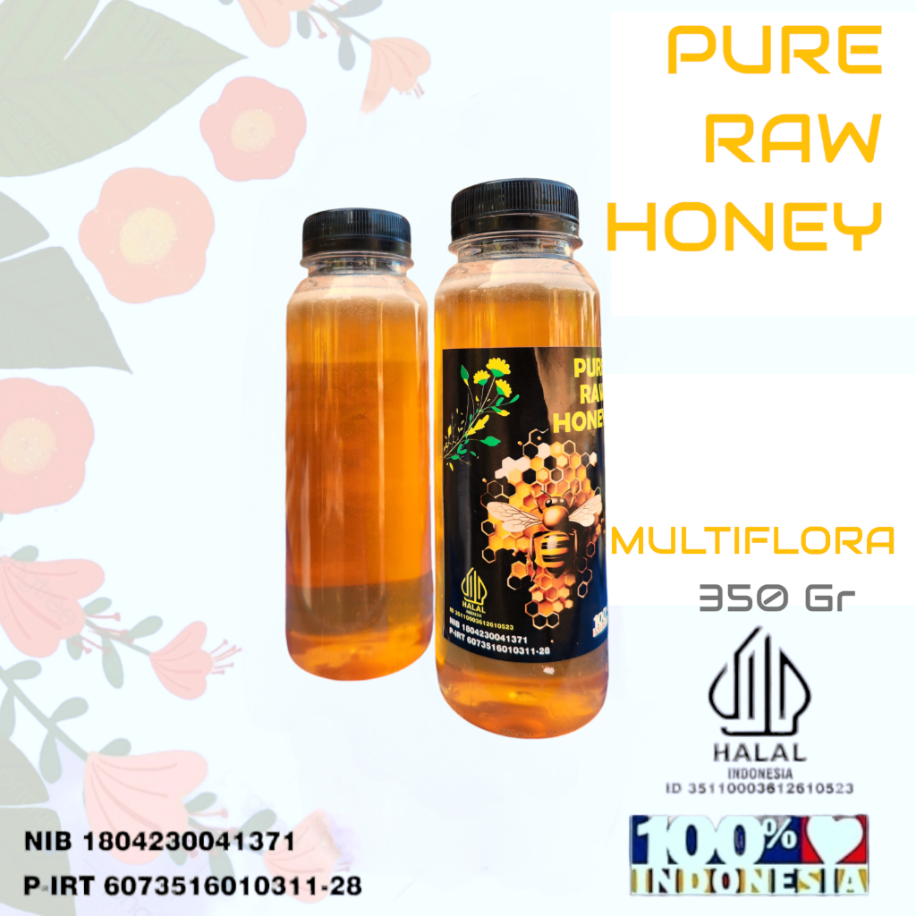 

Madu Murni Asli 35O gr Nektar Multiflora100% Alami Pure Natural Raw Honey