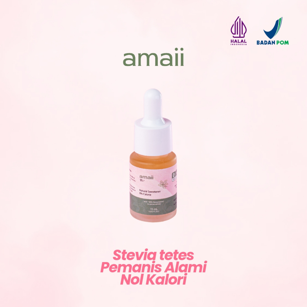 

AMAII Stevia - Pemanis Alami Nol Kalori / Natural Sweetener Zero Calorie Liquid Stevia 15 mL