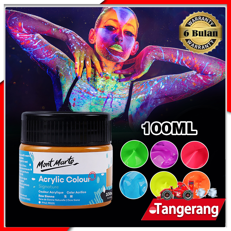 Cat Akrilik Cat Glow In The Dark 100ml Cat Lukis Custom Painting Sepatu, Jaket, Tasi, Boneka Plester