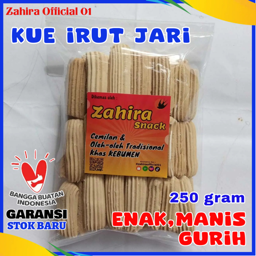 

Kue Irut Jari Untuk Asam Lambung dan Maag (KUE GARUT / KUE ANGKRIK /KUE IRUT) 250gram