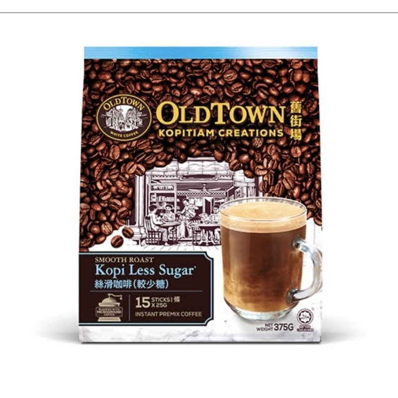 

Old Town Kopitiam Creations Smooth Roast Kopi Less Sugar 15 x 25 Gram