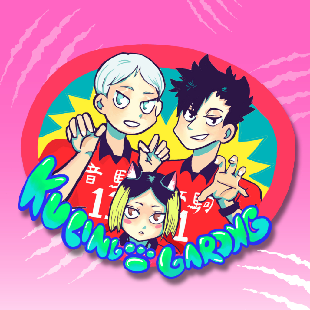 

Nekoma KUCING GARONG! Haikyuu Die Cut Sticker