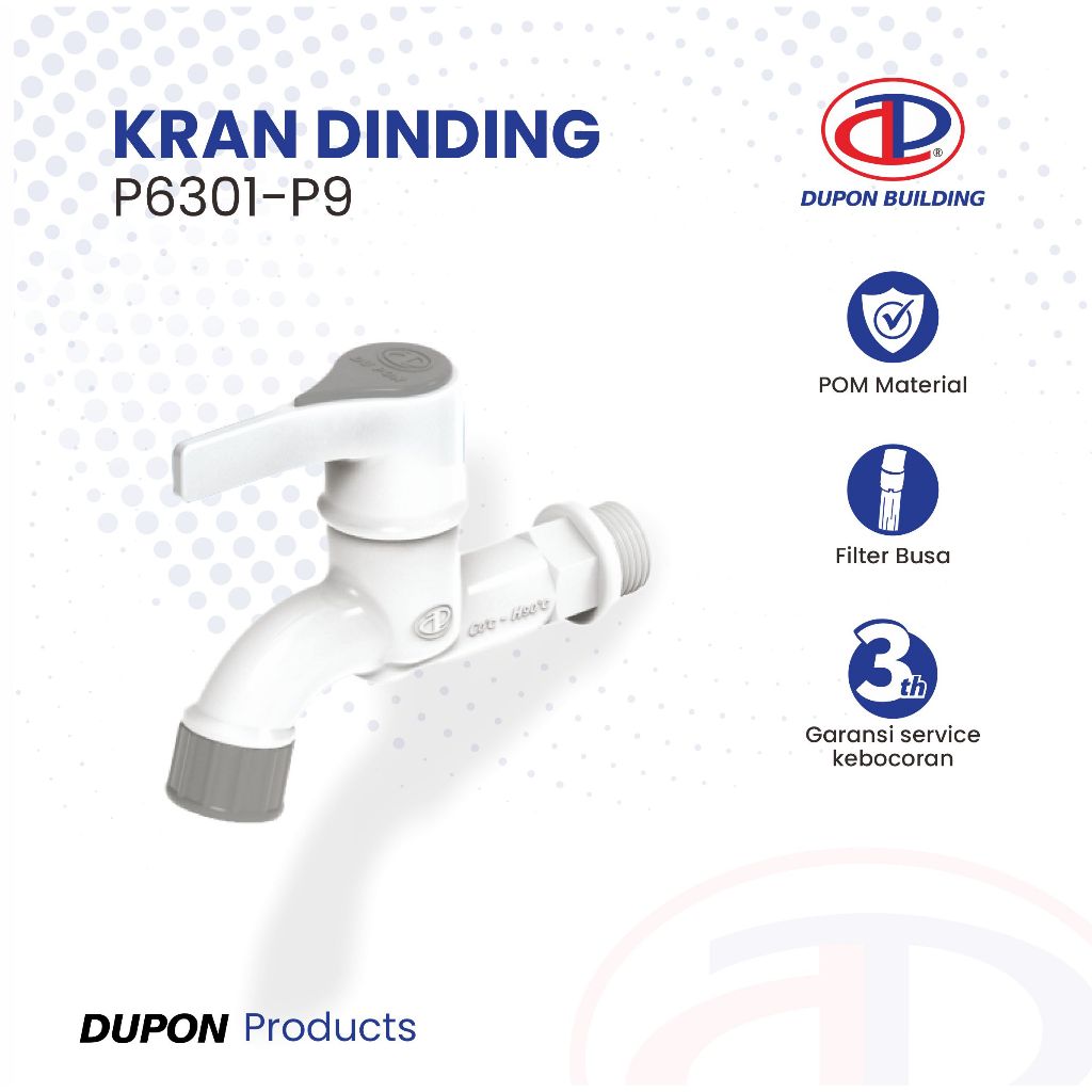 DUPON Kran Air Tembok / Dinding Plastik P6301-P9