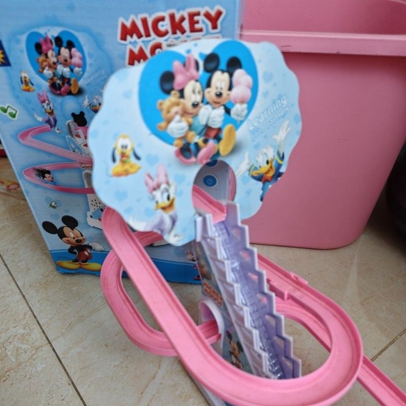 (Preloved) Mainan Anak Slide Mickey Mouse naik turun FREE baterai