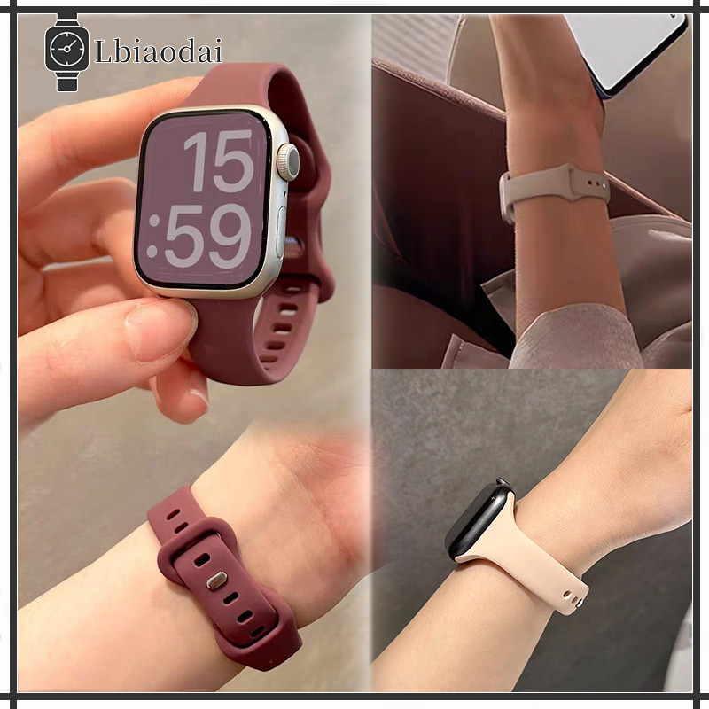 Slim Silicone Strap for IWatch Apple Watch Ultra 3 2 Ultra  49mm 46mm 45mm 41mm 44mm 40 42 38 Series