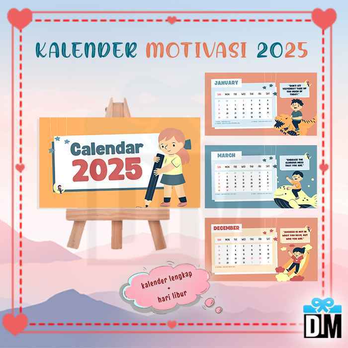 

Kalender Motivasi Tahun 2025 2026 2027 Kalender Duduk Aesthethic Kayu Elegan #M