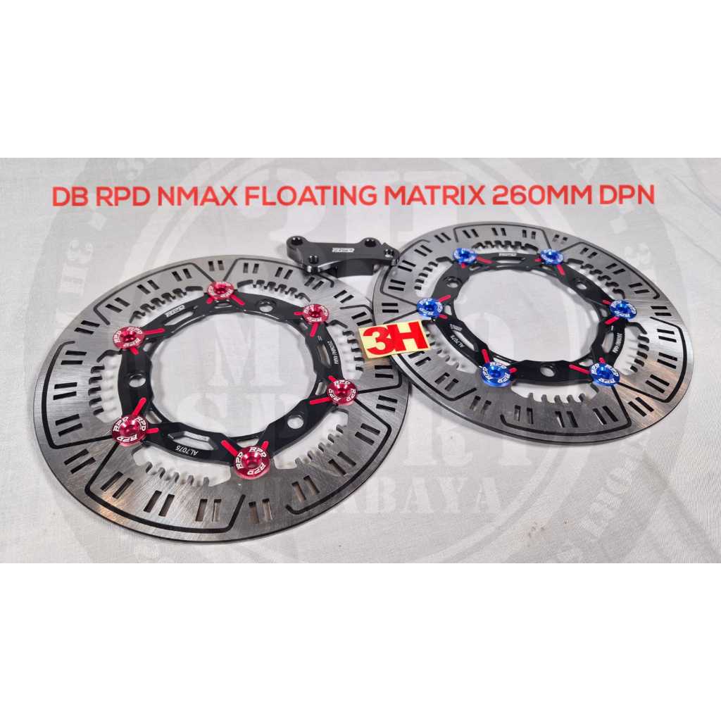 DISC DISK BRAKE PIRINGAN CAKRAM RPD NMAX FLOATING MATRIX DEPAN UKURAN 260MM