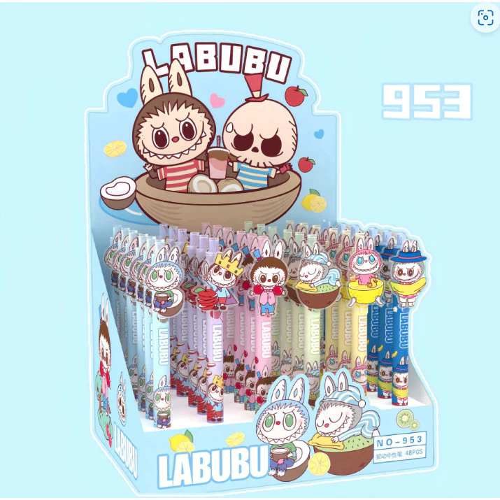 

Pulpen Cetik Labubu Akrilik Cute Tinta Hitam GP-80058