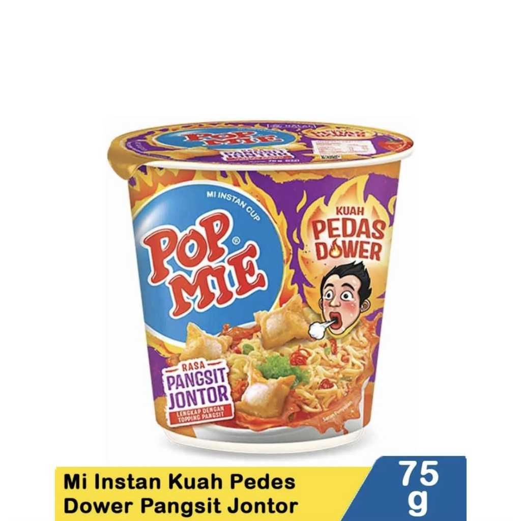 

Pop Mie Kuah Pedas Dower rasa Pangsit Jontor