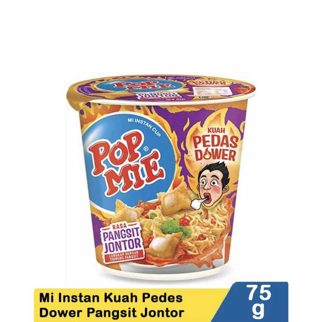 

Pop Mie Kuah Pedas Dower rasa Pangsit Jontor