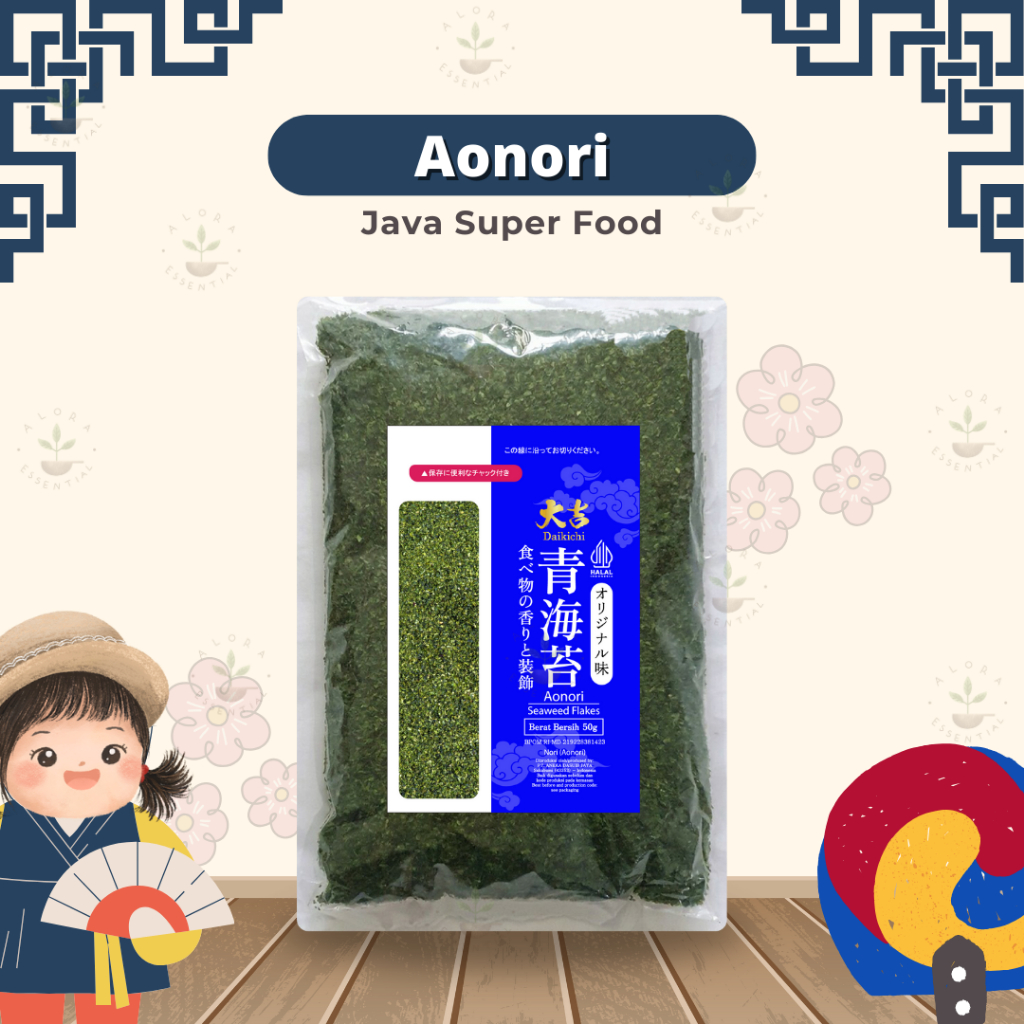 

RB AONORI Bubuk Nori Halal - Ao Nori Powder Import Taburan Takoyaki - Seaweed Powder Mentai - Java