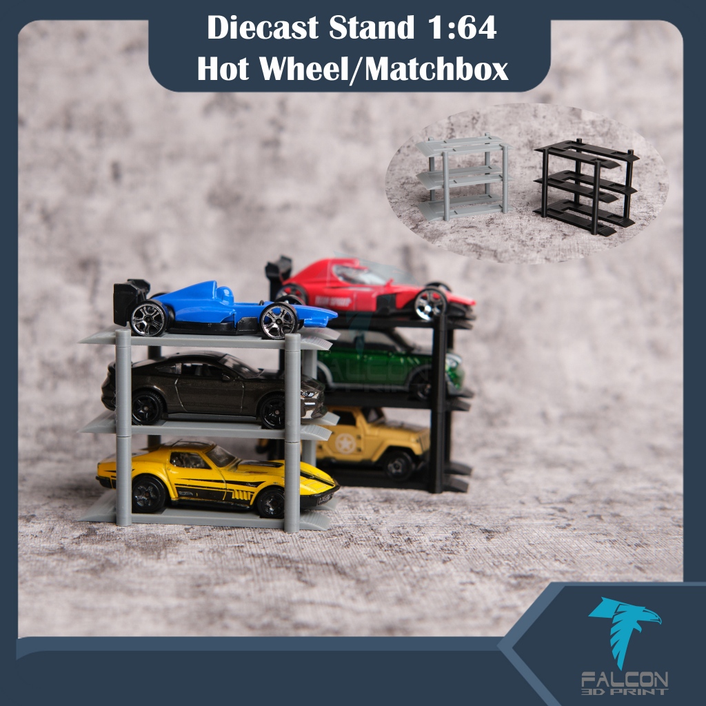 Stand Display Diecast Hot wheel Matchbox Garage Car Lift Hotwheel Rak Mobil Mainan 1:64