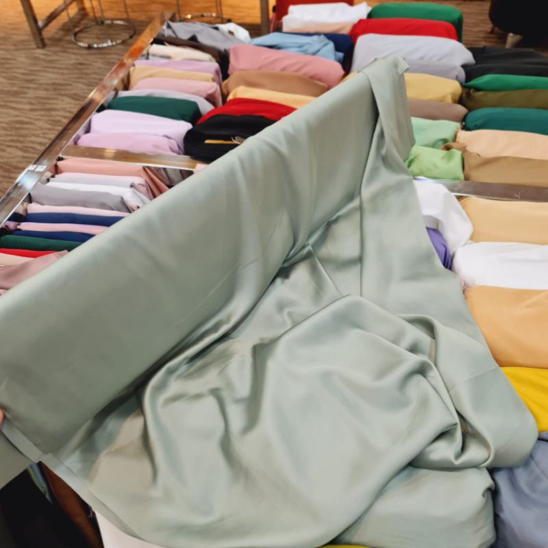 Bakal Kain Polos Armany Silk/ Satin Armani/ Armani Polos/ Kain Dress Bridesmaids