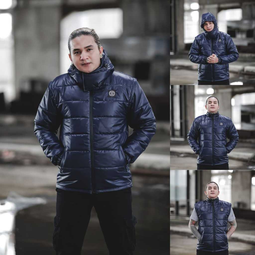 Puffer Vest Jacket Outdoor Navy Original